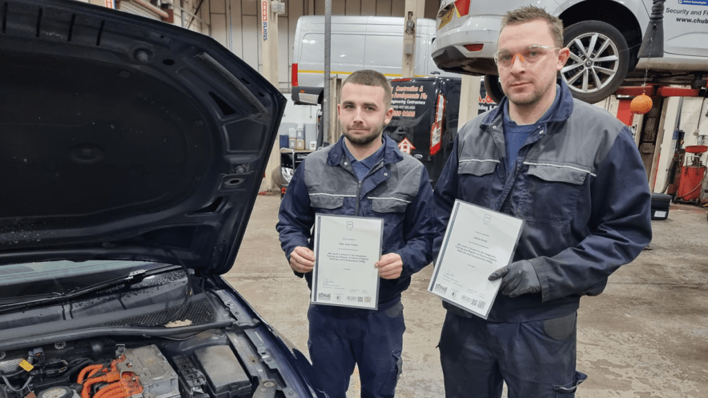 Hallcraft electric vehicle technicians amongst UKs best