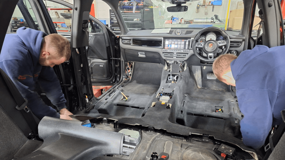 Damage caused by Porsche Panoramic Roof failure